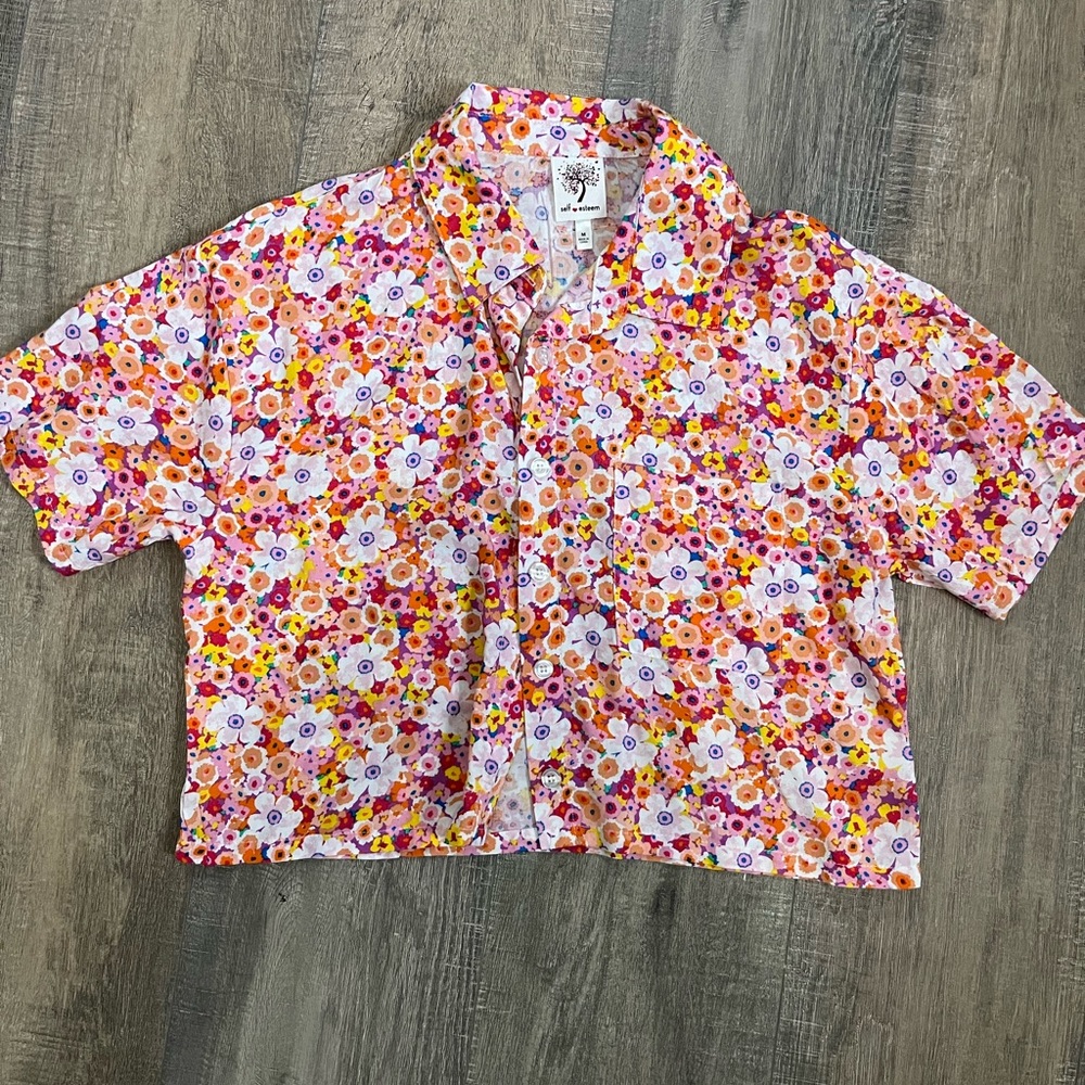 Floral Cropped Shirt